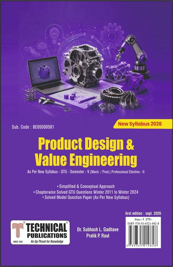 Product Design and Value Engineering -Technical Publication