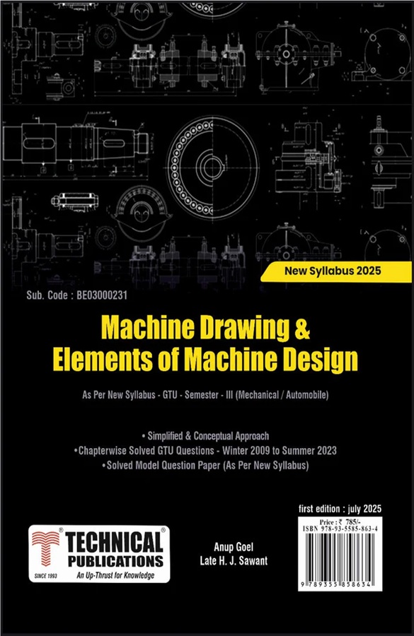 Machine Drawing & Elements of Machine Design- Technical Publication