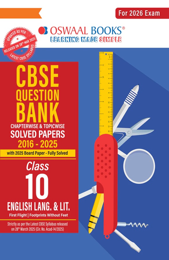 CBSE Question Bank ENGLISH LANGUAGE & LITERATURE For Class 10 | Based On Latest CBSE Syllabus with 800+ Questions | Chapterwise and Topicwise SOLVED PAPERS With Mind Maps & Revision Notes For 2026 Exam